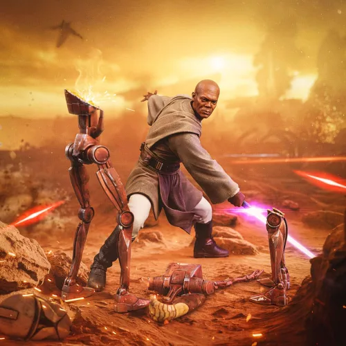 Star Wars Art Scale Szobor 1/10 Mace Windu 18 cm