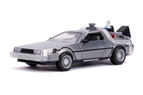 Back to the Future II Hollywood Rides Diecast Modell Autó 1/24 DeLorean Time Machine