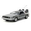 Back to the Future Hollywood Rides Diecast Modell Autó 1/24 Back to the Future 1 DeLorean Time Machine