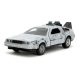 Back to the Future Hollywood Rides Diecast Modell Autó 1/32 DeLorean Time Machine Frost