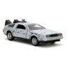 Back to the Future Hollywood Rides Diecast Modell Autó 1/32 DeLorean Time Machine Frost