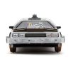 Back to the Future III Hollywood Rides Diecast Modell Autó 1/24 DeLorean Time Machine Railroad Wheels