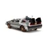 Back to the Future III Hollywood Rides Diecast Modell Autó 1/24 DeLorean Time Machine Railroad Wheels