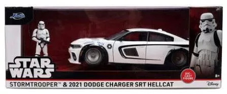 Star Wars Diecast Model 1:24 Stormtrooper Dodge Charger SRT Hellcat