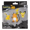 Pokémon Select Figuras 3-Pack Evolution Pichu, Pikachu, Raichu