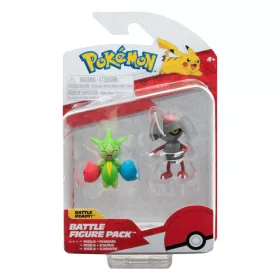   Pokémon Battle Figure Pack Mini Figure 2-Pack Pawniard, Roselia  5 cm