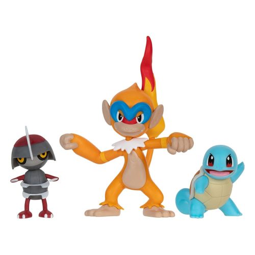 Pokémon Battle Figura Set 3-Pack Pawniard, Squirtle #1, Monferno 5 cm