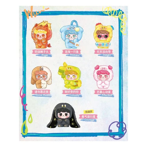 QKid: Emotional Hairy Monsters Series Blind Box figure 12 - 14 cm Display (6)