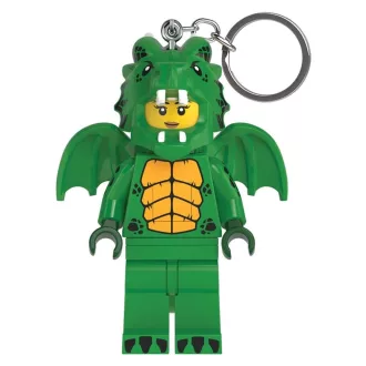 Lego Mini Figure Keychain Light Green Dragon Girl