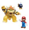 World of Nintendo Figura 3-Pack Mario vs. Bowser Lava Battle 6-15 cm