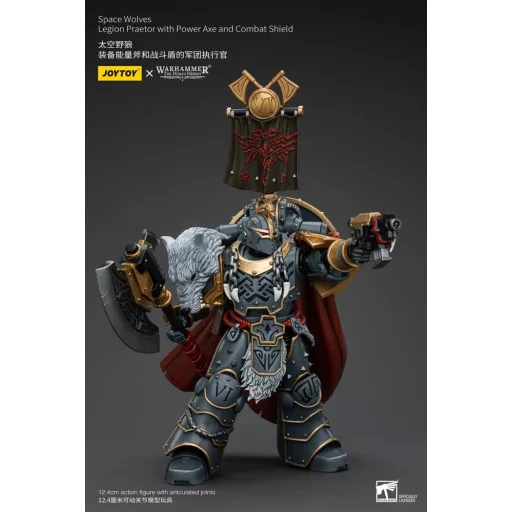 Warhammer The Horus Heresy Action Figure 1/18 Space Wolves Legion Praetor with Power Axe and Combat Shield 12 cm