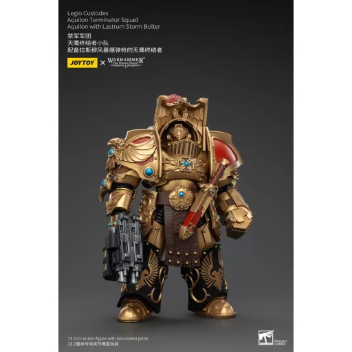 Warhammer The Horus Heresy Figura 1/18 Legio Custodes Aquilon Terminator Squad Aquilon with Lastrum Storm Bolter 14 cm