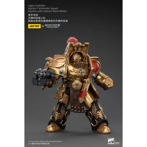 Warhammer The Horus Heresy Figura 1/18 Legio Custodes Aquilon Terminator Squad Aquilon with Lastrum Storm Bolter 14 cm