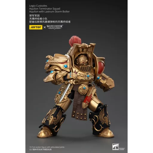 Warhammer The Horus Heresy Figura 1/18 Legio Custodes Aquilon Terminator Squad Aquilon with Lastrum Storm Bolter 14 cm