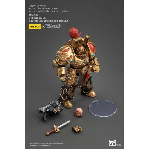 Warhammer The Horus Heresy Figura 1/18 Legio Custodes Aquilon Terminator Squad Aquilon with Lastrum Storm Bolter 14 cm