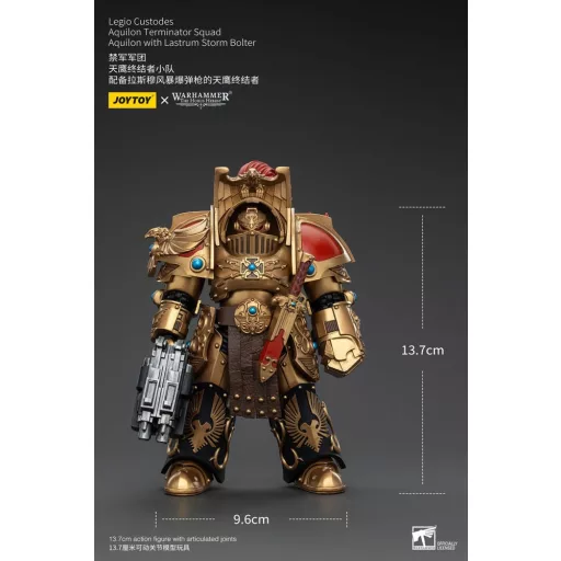 Warhammer The Horus Heresy Figura 1/18 Legio Custodes Aquilon Terminator Squad Aquilon with Lastrum Storm Bolter 14 cm