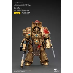   Warhammer The Horus Heresy Figura 1/18 Legio Custodes Aquilon Terminator Squad Aquilon with Infernus Firepike 14 cm