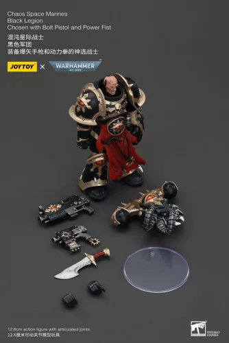Warhammer 40k Figura Chaos Space Marines Black Legion Chosen with Bolt Pistol and Power Fist 20 cm