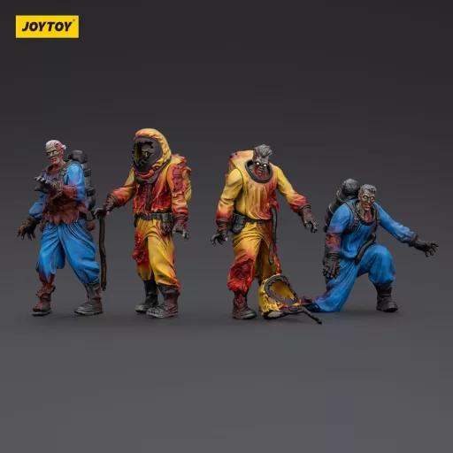 Zombie Dark Source Action Figures 4-Pack Biochemical Lab Team 8 cm