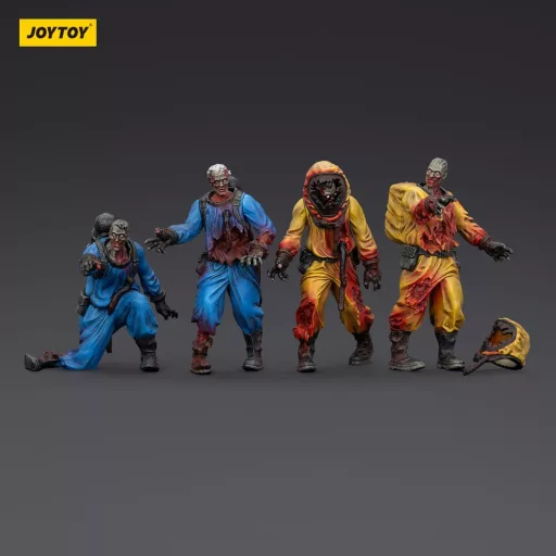 Zombie Dark Source Action Figures 4-Pack Biochemical Lab Team 8 cm