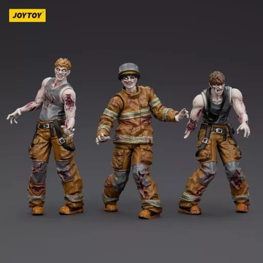 Zombie Dark Source Action Figures 3-Pack Firefighters 8 cm