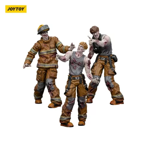 Zombie Dark Source Action Figures 3-Pack Firefighters 8 cm
