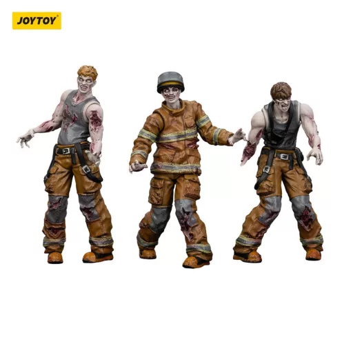 Zombie Dark Source Action Figures 3-Pack Firefighters 8 cm