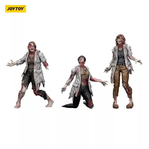 Zombie Dark Source Action Figures 3-Pack Scientists (Female) 8 cm