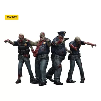 Zombie Dark Source Action Figures 4-Pack Police (Male) 8 cm