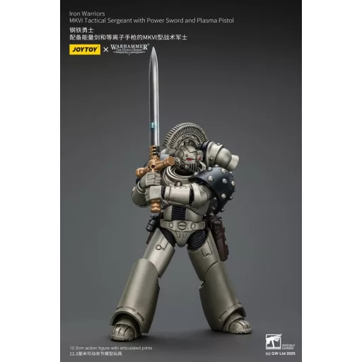 Warhammer The Horus Heresy Action Figure 1/18 lron Warriors MKVI Tactical Sergeant with Power Sword and Plasma Pistol 12 cm