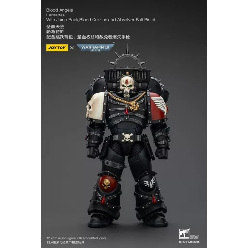Warhammer 40,000: Combat Patrol Blood Angels Action Figure Lemartes With Jump Pack Blood Crozius and Absolver Bolt Pistol 12 cm