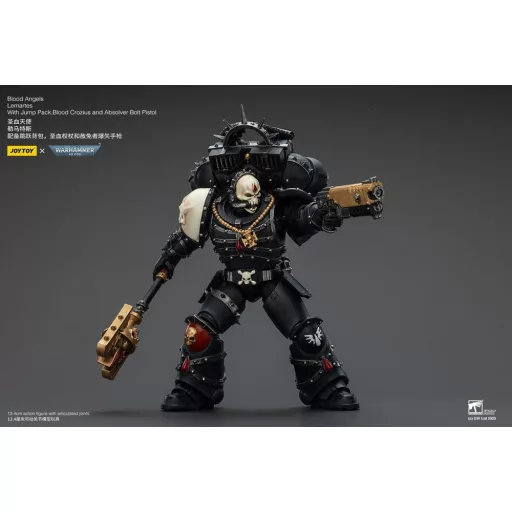 Warhammer 40,000: Combat Patrol Blood Angels Action Figure Lemartes With Jump Pack Blood Crozius and Absolver Bolt Pistol 12 cm