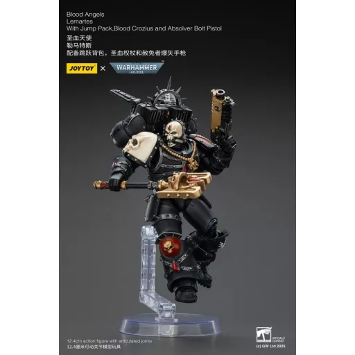 Warhammer 40,000: Combat Patrol Blood Angels Action Figure Lemartes With Jump Pack Blood Crozius and Absolver Bolt Pistol 12 cm