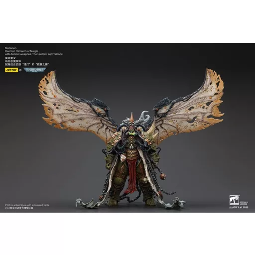Warhammer 40k Figura 1/18 Mortarion Daemon Primarch of Nurgle with Ancient weapons The Lantern and Silence 21 cm