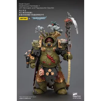   Warhammer 40k Action Figure 1/18 Death Guard Deathshroud Terminator 1 with Manreaper and Plaguespurter Gauntlet 14 cm