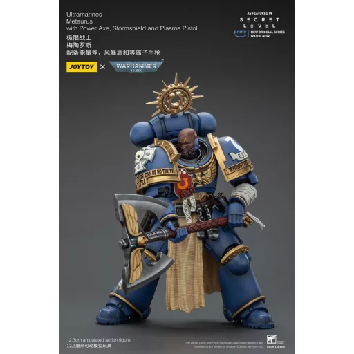 Warhammer 40,000 Action Figure Ultramarines Metaurus with Power Axe, Stormshield and Plasma Pistol 13 cm