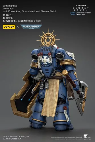Warhammer 40,000 Action Figure Ultramarines Metaurus with Power Axe, Stormshield and Plasma Pistol 13 cm