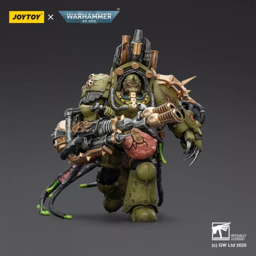 Warhammer 40,000 Action Figure Death Guard Lord of Virulence with Power Fist and Twin Plague Spewer 14 cm