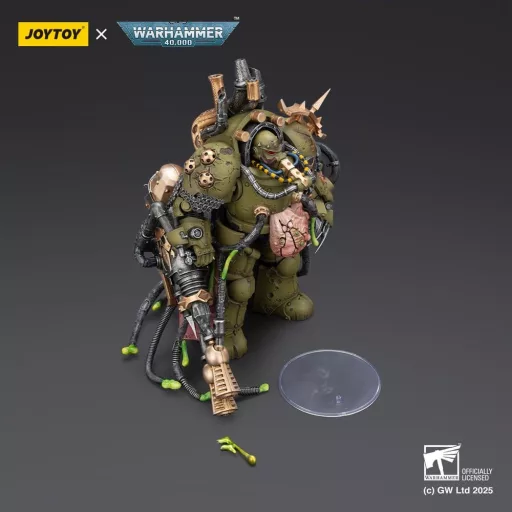 Warhammer 40,000 Action Figure Death Guard Lord of Virulence with Power Fist and Twin Plague Spewer 14 cm