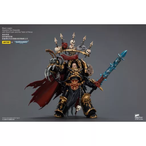 Warhammer 40,000 Figura  Black Legion Abaddon the Despoiler with Drach'nyen and the Talo 16 cm