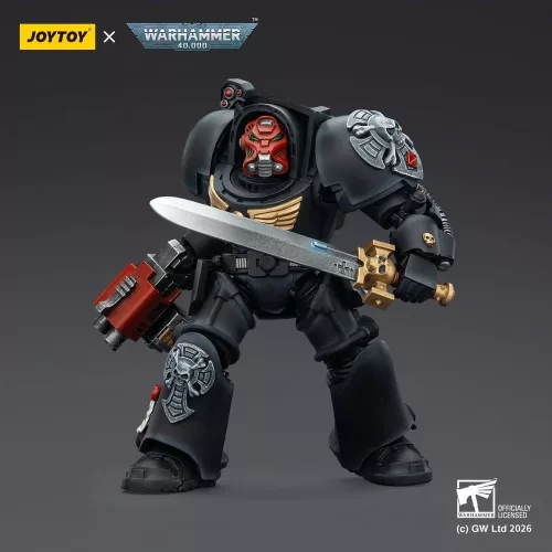 Warhammer 40,000 Action Figure Black Templars Terminator 1 with Power Sword and Storm Bolter 14 cm