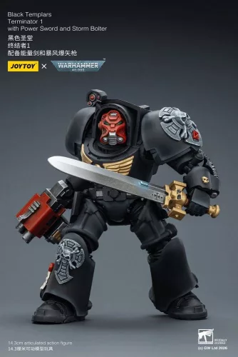 Warhammer 40,000 Action Figure Black Templars Terminator 1 with Power Sword and Storm Bolter 14 cm