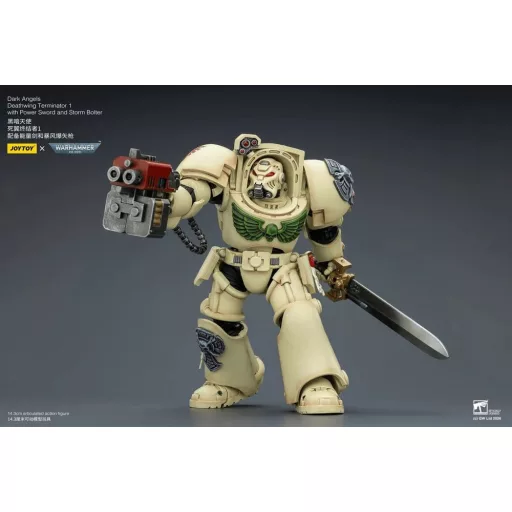 Warhammer 40,000 Action Figure Dark Angels Deathwing Terminator 1 with Power Sword and Storm Bolter 14 cm