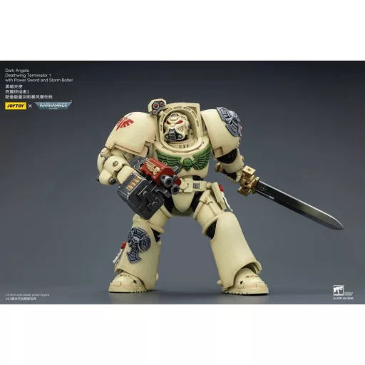 Warhammer 40,000 Action Figure Dark Angels Deathwing Terminator 1 with Power Sword and Storm Bolter 14 cm