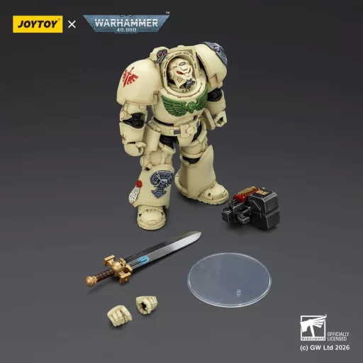 Warhammer 40,000 Action Figure Dark Angels Deathwing Terminator 1 with Power Sword and Storm Bolter 14 cm