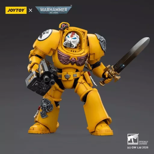 Warhammer 40,000 Action Figure Imperial Fists Terminator 1 with Power Sword and Storm Bolter 14 cm