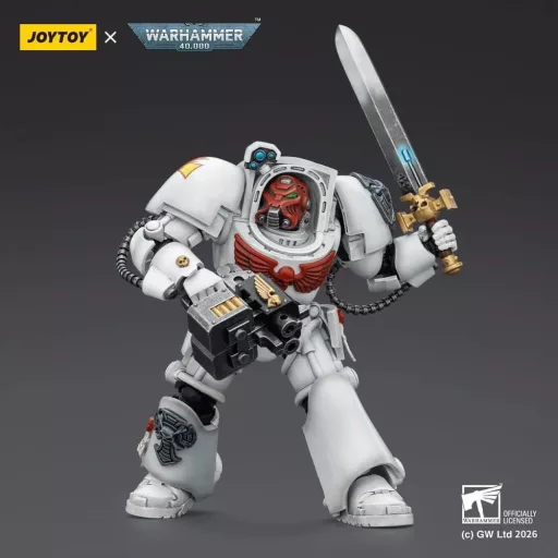 Warhammer 40,000 Action Figure White Scars Terminator 1 with Power Sword and Storm Bolter 14 cm