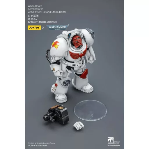 Warhammer 40,000 Action Figure White Scars Terminator 2 with Power Fist and Storm Bolter 14 cm