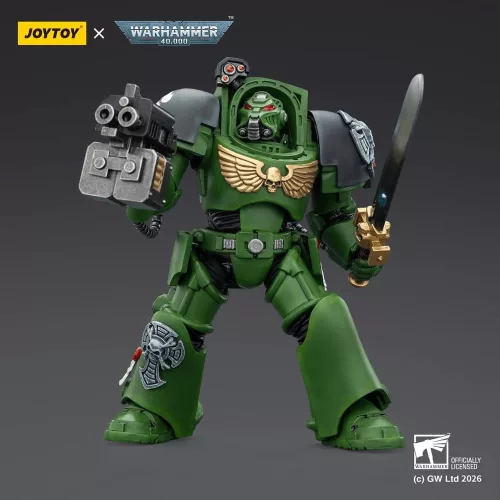 Warhammer 40,000 Action Figure Salamanders Terminator 1 with Power Sword and Storm Bolter 14 cm