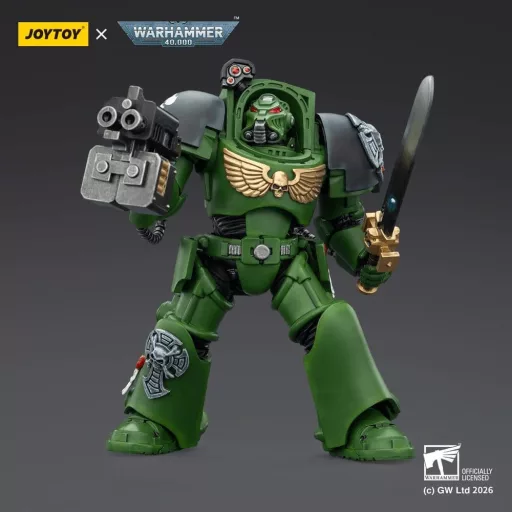 Warhammer 40,000 Action Figure Salamanders Terminator 1 with Power Sword and Storm Bolter 14 cm